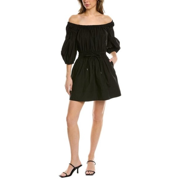 A.L.C. Black Maya Cotton Mini Dress - Picture 5 of 16